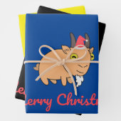 Vrolijk kerstgeit inpakpapier vel (In situ)