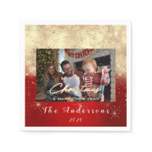 Vrolijk kerstgelukkig jaar Gold Foto White