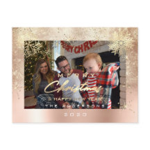 Vrolijk kerstgelukkig jaar Gold Sneeuwfoto