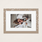 Vrolijk kerstgelukkig Nieuwjaar Wit Ivory Visitekaartje (Achterkant)