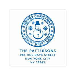 Vrolijk kerstgelukkig nieuwjaars Naam Terugkeeradr Zelfinktende Stempel