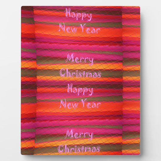 Vrolijk kerstgelukkig nieuwjaarscanvas kleurenontw fotoplaat (Voorkant)