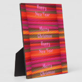 Vrolijk kerstgelukkig nieuwjaarscanvas kleurenontw fotoplaat (Zijkant)