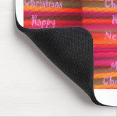 Vrolijk kerstgelukkig nieuwjaarscanvas kleurenontw muismat (Hoek)