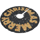 Vrolijk kerstgemberkoekje met sneeuwvlok kerstboom rok (Gekanteld)