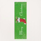 Vrolijk kerstgenoomkoepel met snoeprietengroen yogamat (Voorkant)