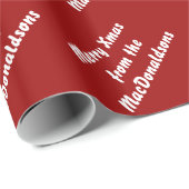 Vrolijk kerstgepersonaliseerd cadeaupapier (Rol Hoek)