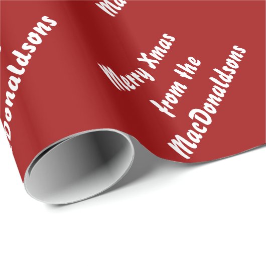 Vrolijk kerstgepersonaliseerd cadeaupapier (Rol Hoek)