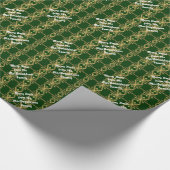 Vrolijk kerstgepersonaliseerd cadeaupapier (Hoek)