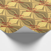 Vrolijk kerstgepersonaliseerd cadeaupapier (Hoek)
