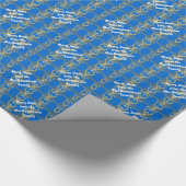 Vrolijk kerstgepersonaliseerd cadeaupapier (Hoek)