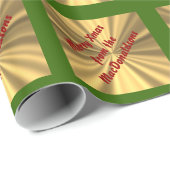 Vrolijk kerstgepersonaliseerd cadeaupapier (Rol Hoek)