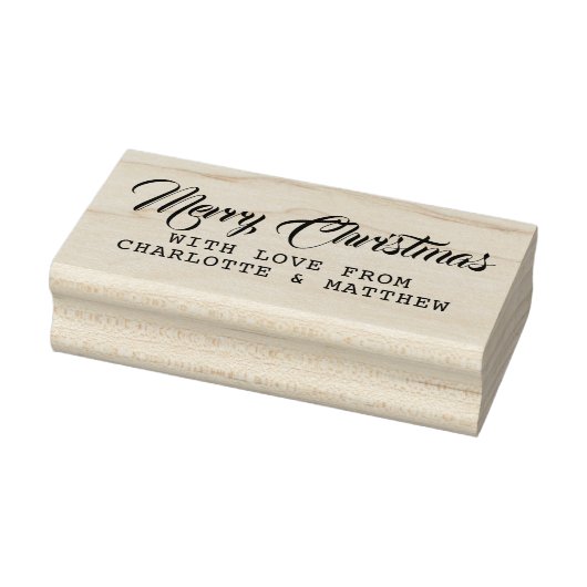 Vrolijk kerstgepersonaliseerd rubberstempel (Stempel)