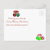 Vrolijk kerstgepersonaliseerde familie Foto Briefk Feestdagenkaart (Achterkant)