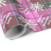 Vrolijk kerstgepersonaliseerde pleister cadeaupapier (Rol Hoek)