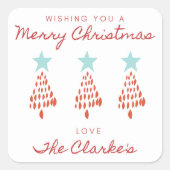 Vrolijk kerstgepersonaliseerde stickers (Voorkant)