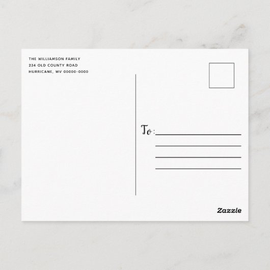 Vrolijk kerstgerechten en lantaarns op hout briefkaart (Achterkant)