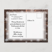 Vrolijk kerstgerechten en snowflakes briefkaart (Achterkant)