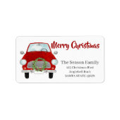 Vrolijk kerstgerei en kerstmis etiket (Voorkant)