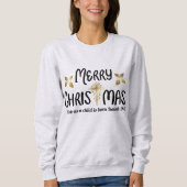 Vrolijk kerstgeschrift trui (Voorkant)