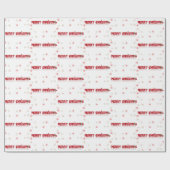 Vrolijk kerstgesprek in het wit cadeaupapier (Vlak)