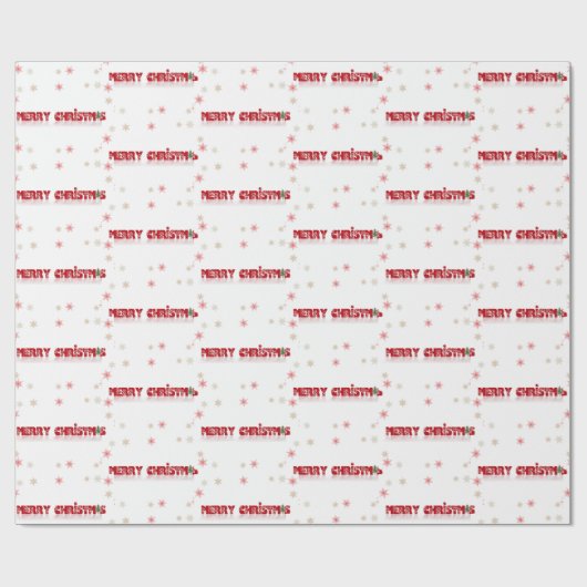 Vrolijk kerstgesprek in het wit cadeaupapier (Vlak)