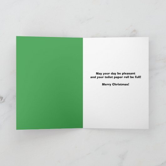 Vrolijk kerstgesprek met rolstoel van toiletpapier feestdagen kaart (Binnen)