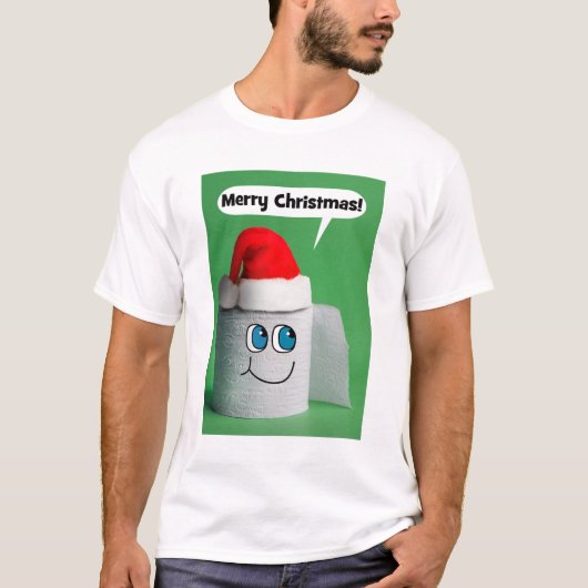 Vrolijk kerstgesprek met rolstoel van toiletpapier t-shirt (Voorkant)