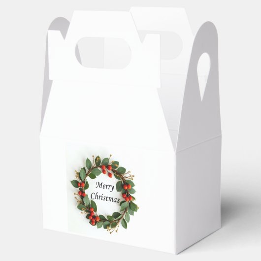 Vrolijk kerstgeveltje gunstbox bedankdoosjes (Geopend)