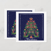 Vrolijk kerstgewas kaart (Voorkant / Achterkant)