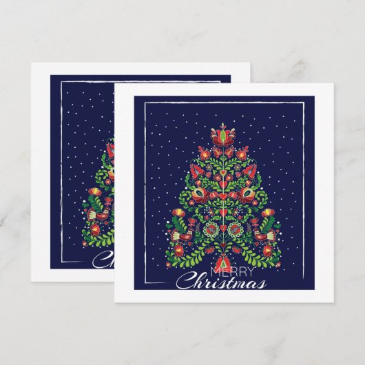 Vrolijk kerstgewas kaart (Voorkant / Achterkant)