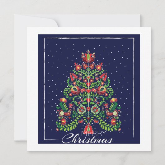 Vrolijk kerstgewas kaart (Achterkant)