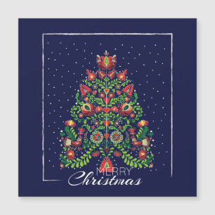 Vrolijk kerstgewas magnetische uitnodiging