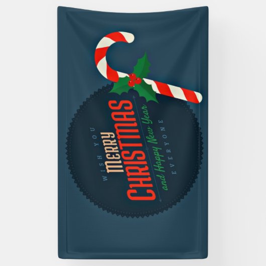 Vrolijk kerstgewas spandoek (Verticaal)