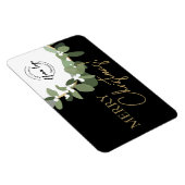 Vrolijk kerstgezelschap Logo Gold zwarte, aangepas Magneet (Rechterzijde)