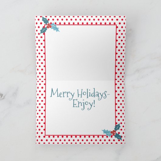 Vrolijk kerstgezelschapsdieren Moderne  dierfeestd Feestdagen Kaart (Binnen)