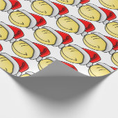 VROLIJK KERSTGEZICHT KERSTMAN CADEAUPAPIER (Hoek)