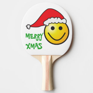 VROLIJK KERSTGEZICHT KERSTMAN TAFELTENNISBATJE