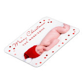 Vrolijk kerstgezin Baby met rode Stippen Magneet (Linkerzijde)