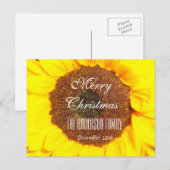Vrolijk kerstgezin december 2016 Zonnebloem Feestdagenkaart (Voorkant / Achterkant)