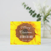 Vrolijk kerstgezin december 2018 Zonnebloem Feestdagenkaart (Staand voorkant)