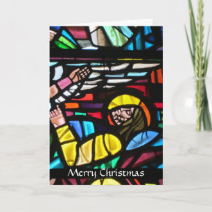 Vrolijk kerstglas feestdagen kaart