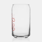 Vrolijk kerstglas | Feestelijke vakantie Drinkware Blikvorm Glas (Achterkant)