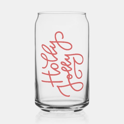 Vrolijk kerstglas | Feestelijke vakantie Drinkware Blikvorm Glas (Links)