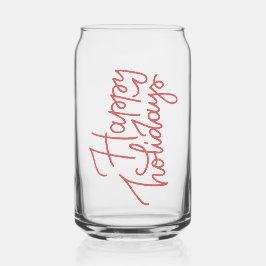 Vrolijk kerstglas | Feestelijke vakantie Drinkware Blikvorm Glas