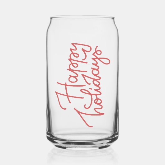 Vrolijk kerstglas | Feestelijke vakantie Drinkware Blikvorm Glas (Links)