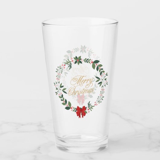 Vrolijk kerstglas glas (Voorkant)