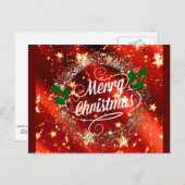 Vrolijk kerstglitter en zonnescherm briefkaart (Voorkant / Achterkant)