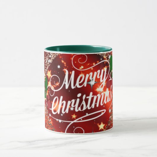 Vrolijk kerstglitter mok (Midden)