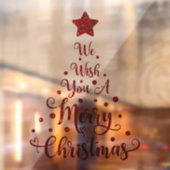 Vrolijk kerstglitter RedWindow Cling Raamsticker (Vel 2)